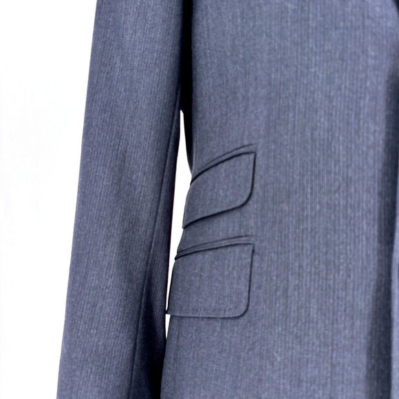 Ted Baker London Endurance Blue Gray Basketweave Wool Blazer Suit Jacket 38R - Picture 6 of 11